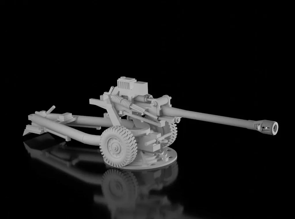 British Post War L118 Light Gun. Painted Resin Model