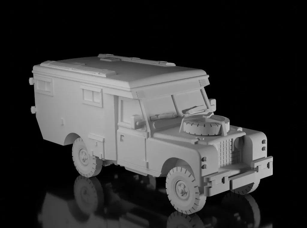 British Post War Land Rover Series 2 Ambulance. Painted Resin Model