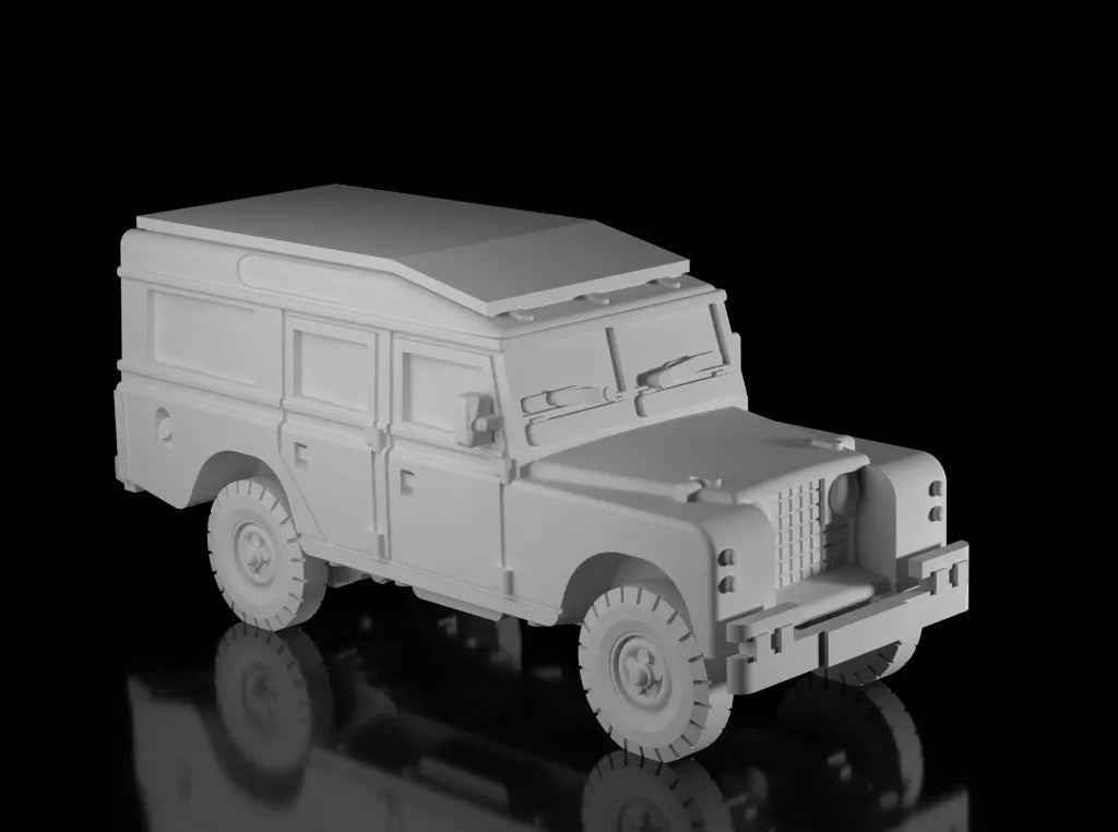 British Post War Land Rover Series 2 LWB. Painted Resin Model