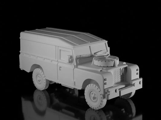 British Post War Land Rover Series 2 LWB Hardtop. Painted Resin Model