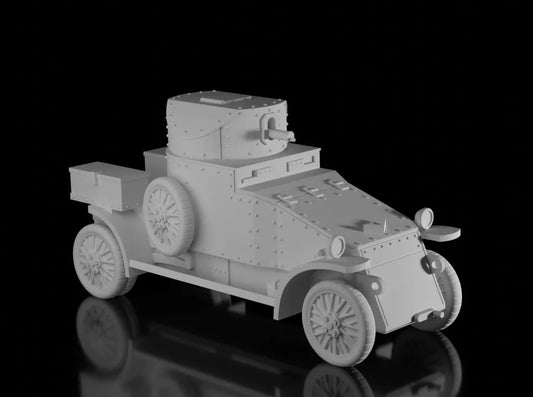 WW1 British Lanchester 4x2 Armoured Car. Painted Resin Model