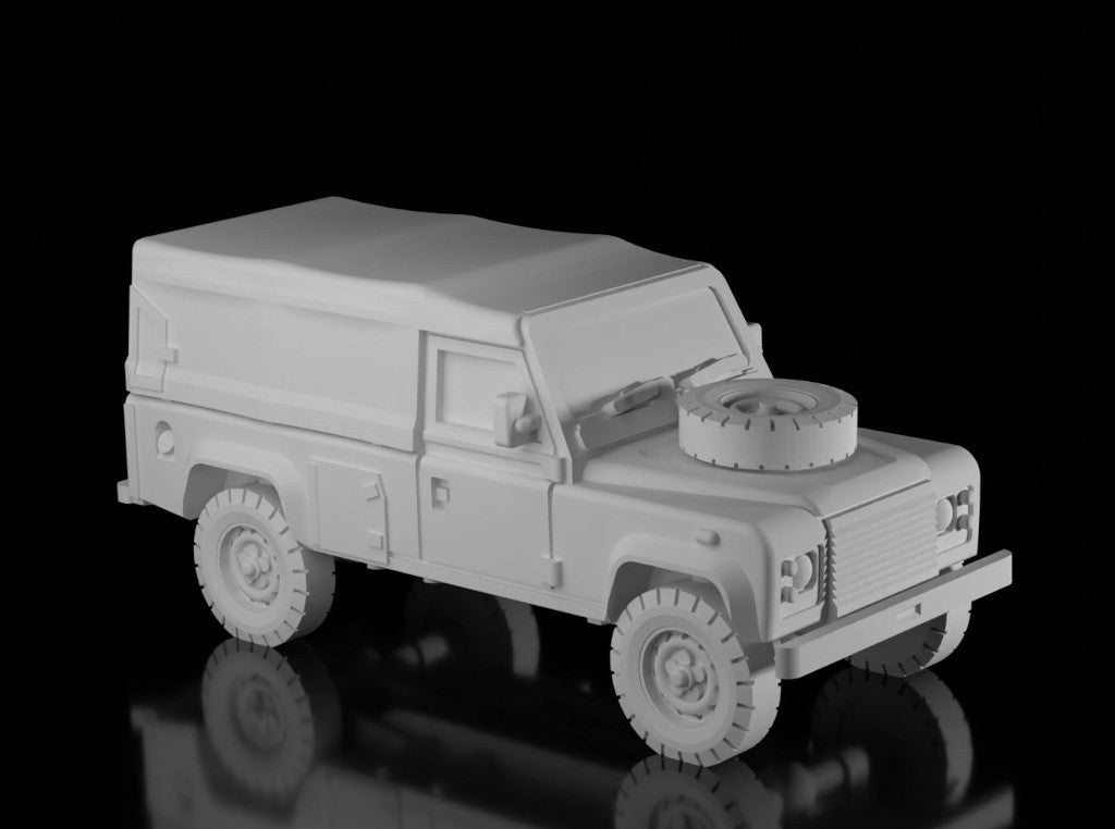 Land Rover 110 TUM Soft Top (Bergman). Painted Resin Model