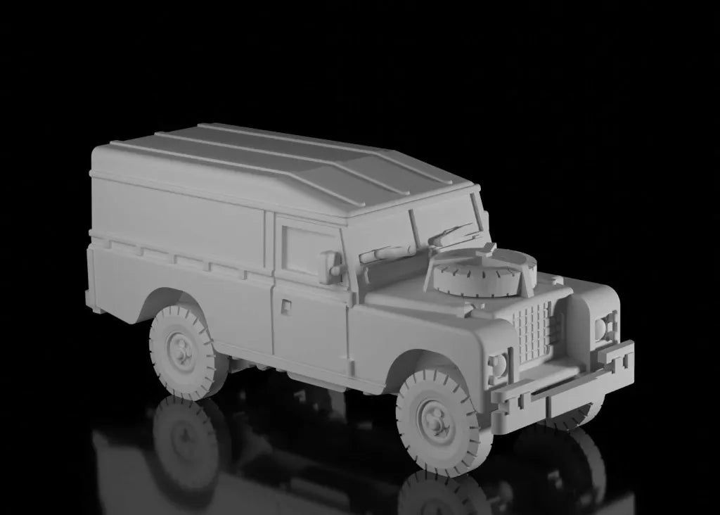 British Post War Land Rover Series 3 LWB Hard Top. Painted Resin Model