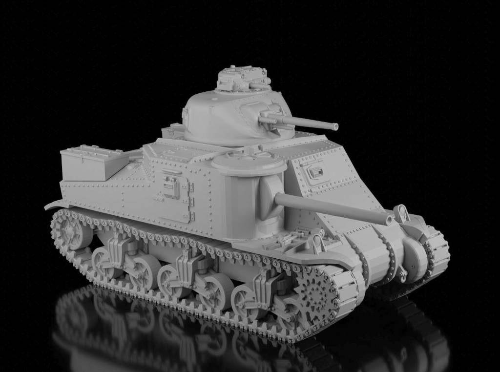 M3 Lee 75mm (Ramzay1945). Painted Resin Model