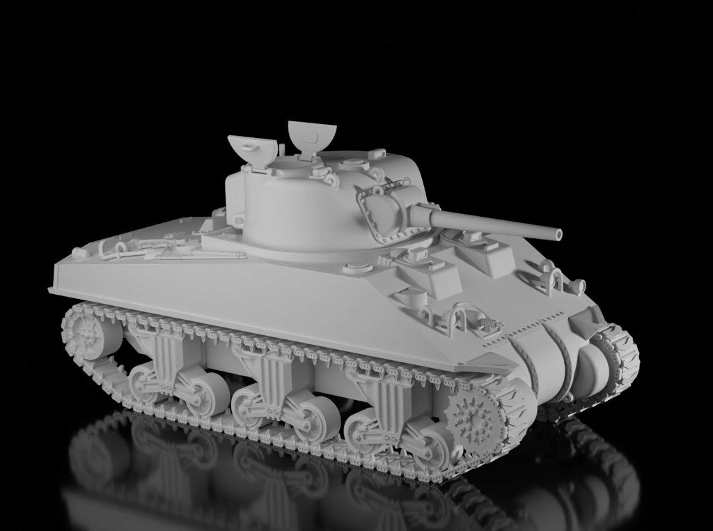 Sherman M4A4 75mm. Painted Resin Model