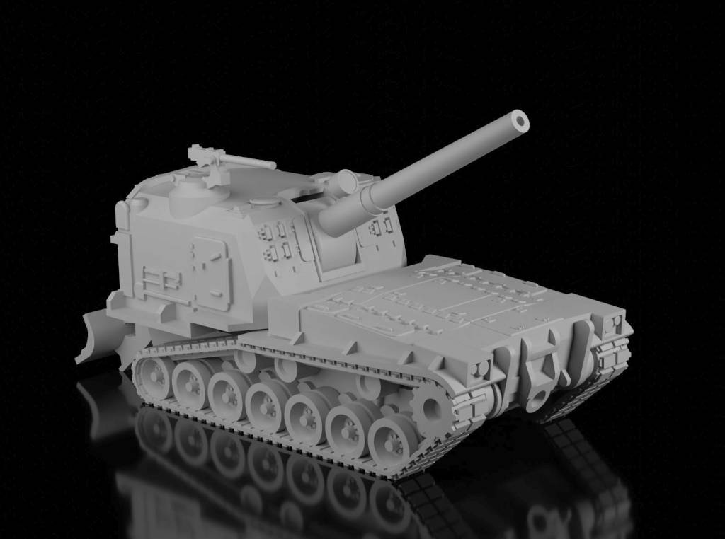 M55 Self-Propelled Howitzer (Guaro3d). Painted Resin Model
