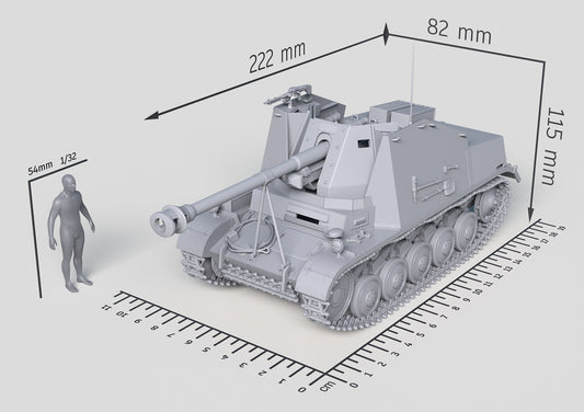 WW2 German Marder II.  Painted Resin Model