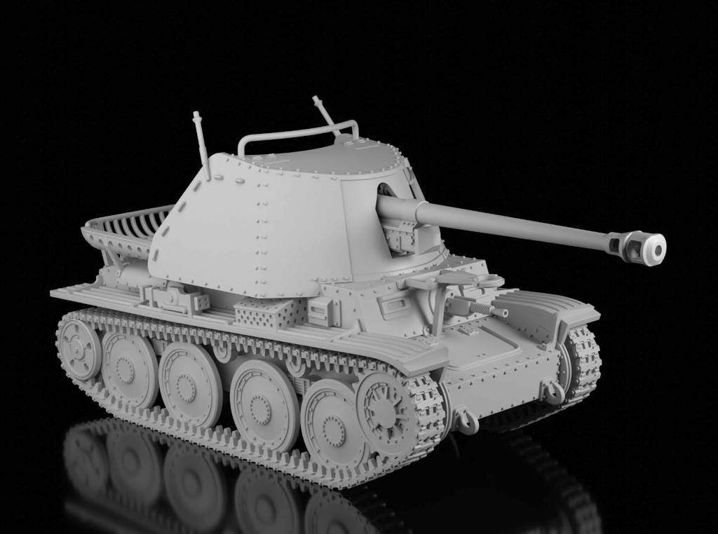 Marder III H Sd.Kfz.138 (Wargame3d). Painted Resin Model