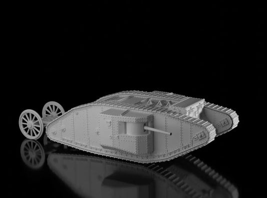 WW1 British Mk.I Male Tank. Unpainted Resin Model