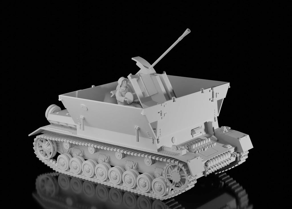 Flakpanzer IV 3.7 cm Flak 43 ‘Möbelwagen’ Part Open (Night Sky Miniatures)