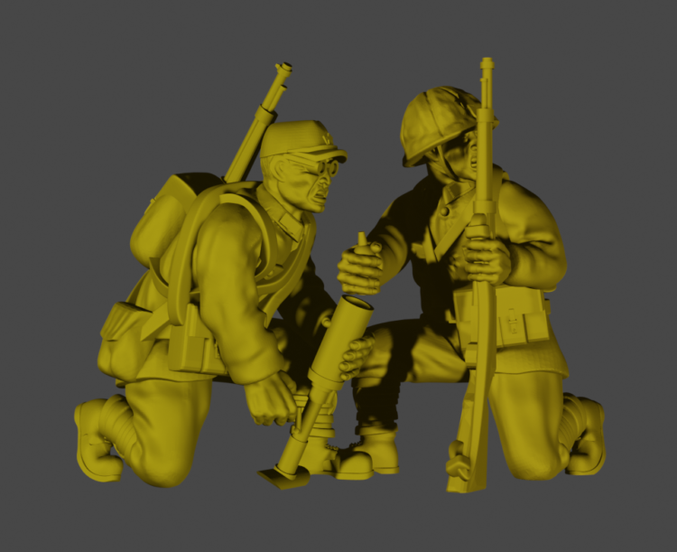 Japanese Light Mortar & Crew