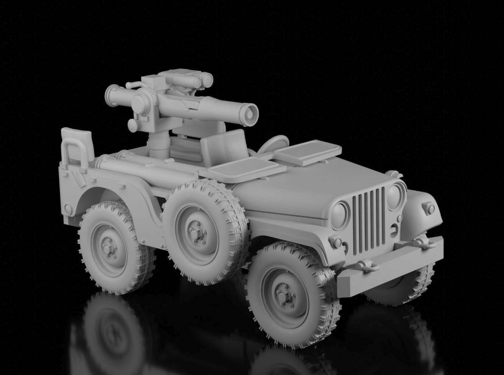 M38A1 NEKAF TOW (Ramzay1945). Painted Resin Model