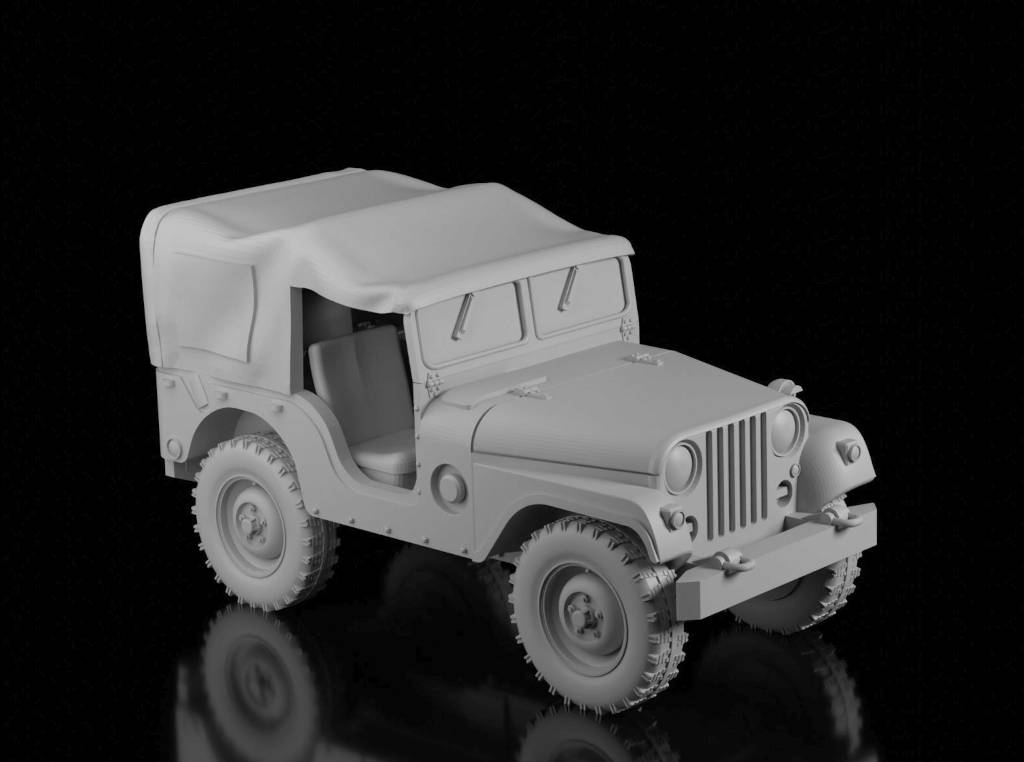 M38A1 NEKAF Jeep (Ramzay1945). Painted Resin Model
