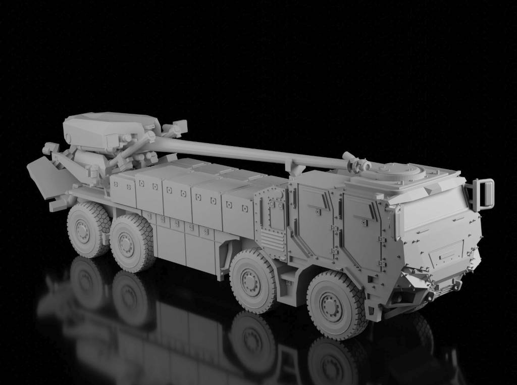 Nexter CAESAR 8x8 155mm (Guaro3d). Painted Resin Model
