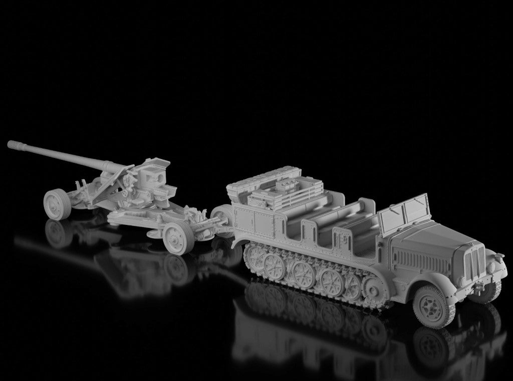 Sd.Kfz.7 with 12.8cm Pak 44 A/T Gun