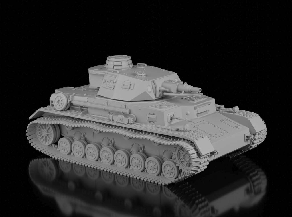 Panzer IV Ausf.D Winterketten (Wargame3d). Painted Resin Model