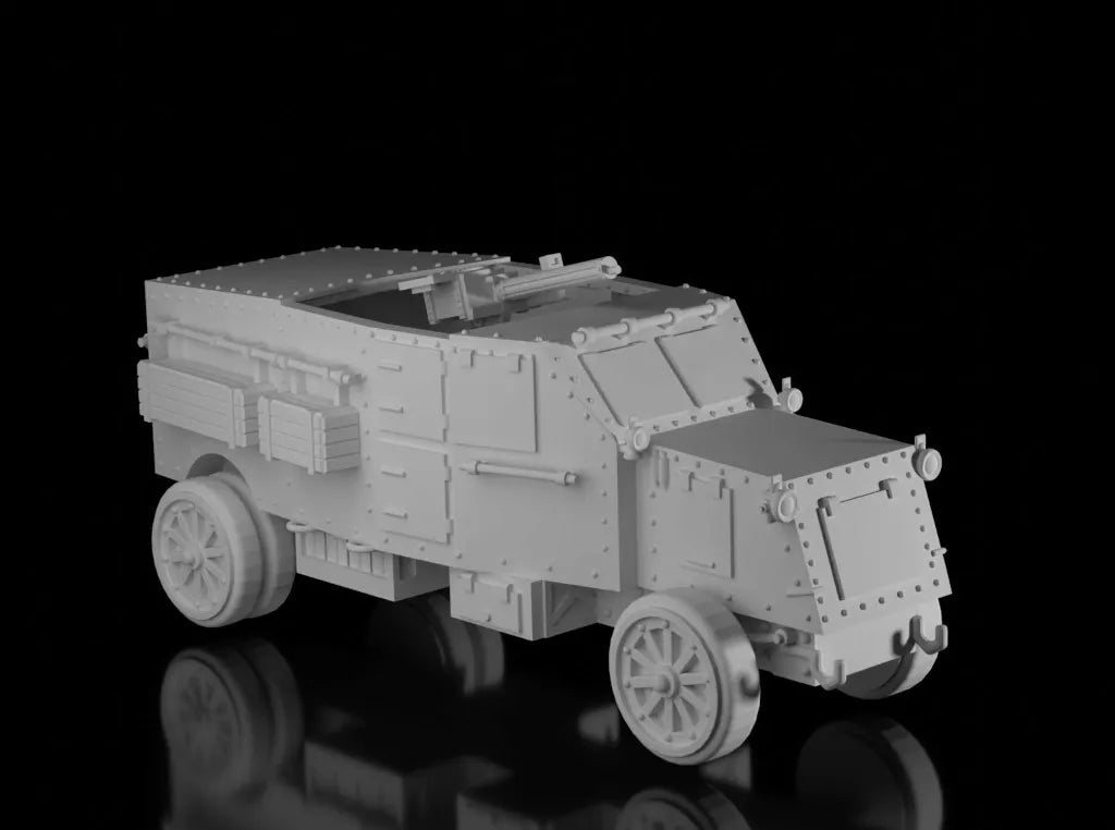 WW1 British Pierce-Arrow. Unpainted Resin Model