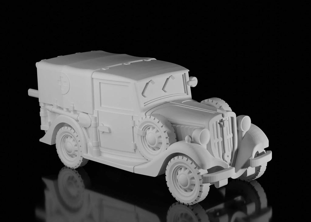 Polski-Fiat 508 Lazik Pick Up Ambulance