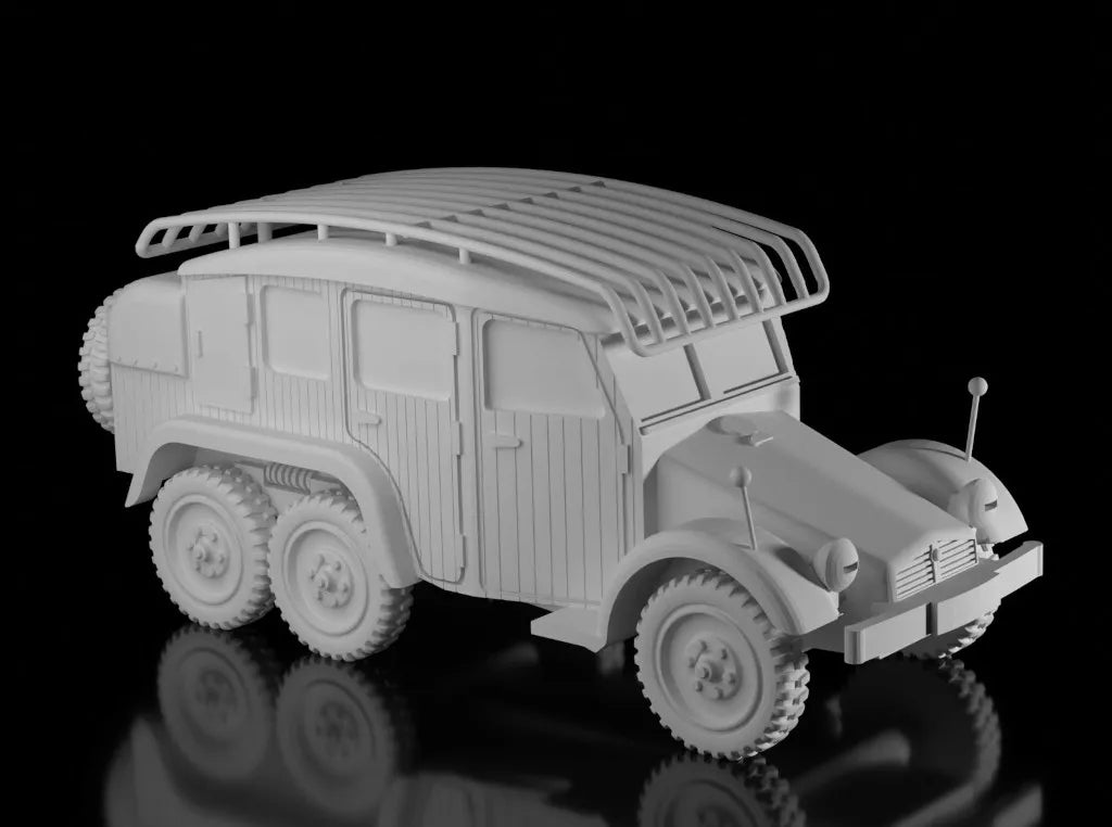 WW2 German Krupp Protze Kfz.19 Radio Command. Unpainted Resin