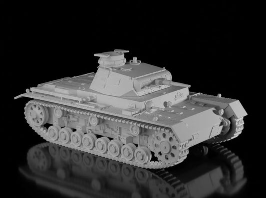 WW2 German Panzer III Ausf C. Sd.Kfz.141. UNPainted Resin Model