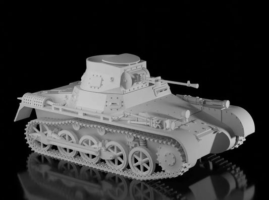 Spanish Civil War Panzer I Ausf A Breda Tank. Unpainted Resin Model
