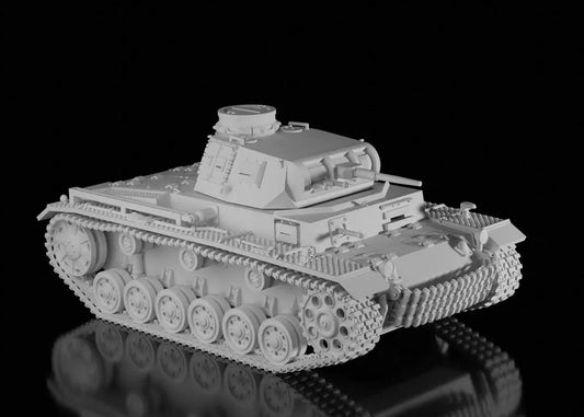 WW2 German Panzer III Ausf F. Sd. Kfz.141 (Early). UNPainted Resin Model