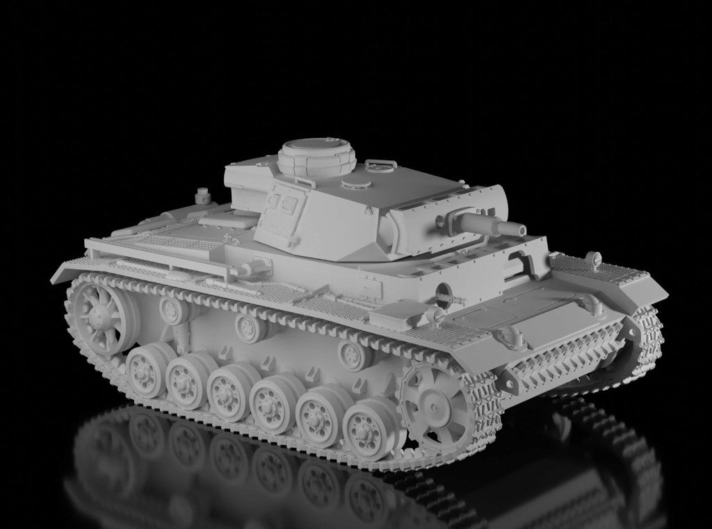 Panzer III Ausf. N - No Schurtzen (Night Sky Miniatures). Painted Resin Model