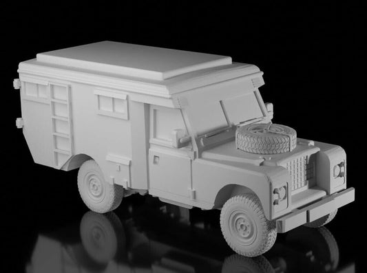 British Post War RAF Land Rover Series III Ambulance. Unpainted Resin Model