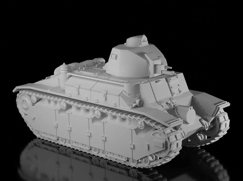 WW2 French Char D2 medium Tank. UnPainted Resin Model