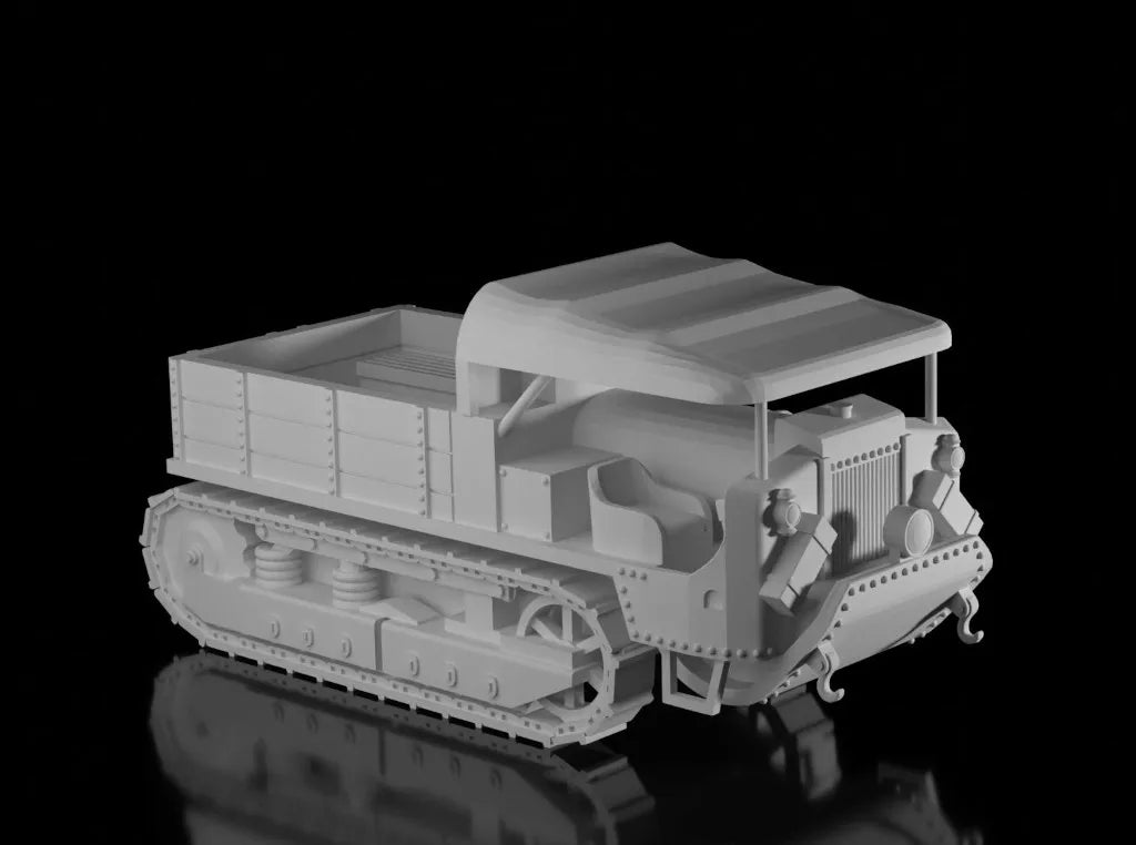 WW1 French Schneider CD Artillery Tractor. Painted Resin Model