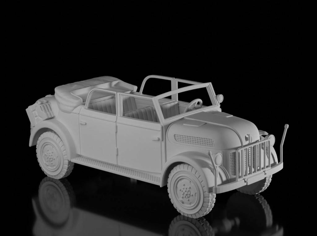 Steyr 1500 Kommandeurwagen - Open (Wargame3d). Painted Resin Model