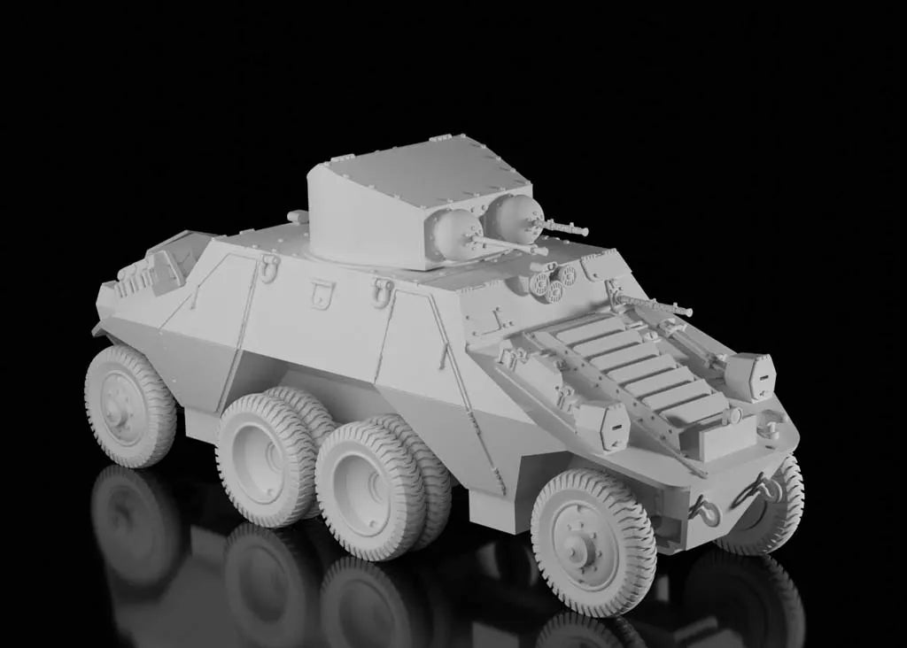 WW2 German Steyr ADGZ Heavy Armoured Car . Painted Resin Model