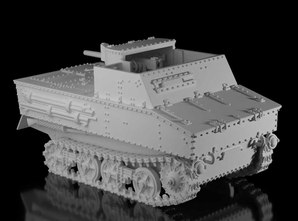 Vickers T-13 B2. Painted Resin Model