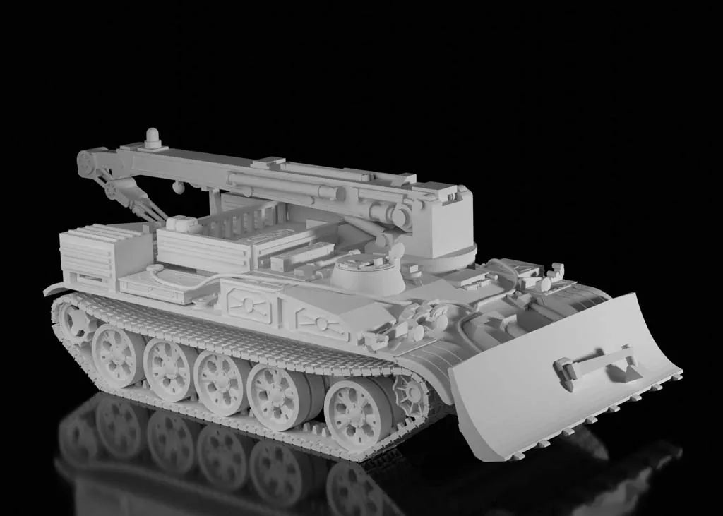 Russian T-55 TK ARV. Painted Resin Model