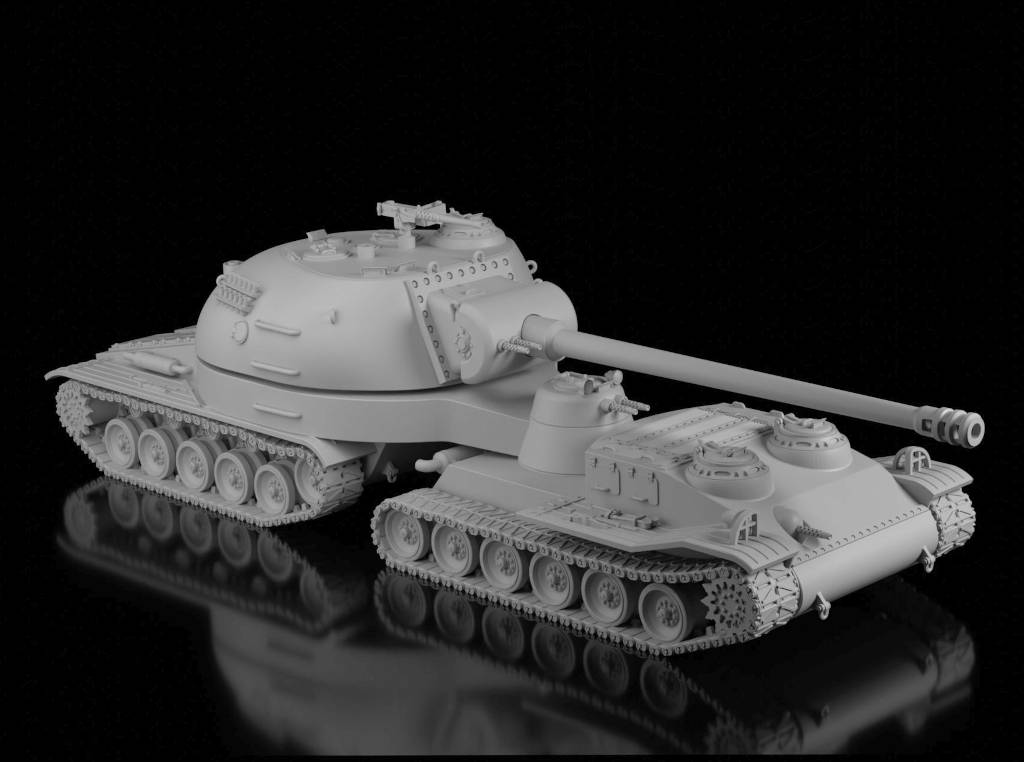 Superheavy Trailer Tank Concept (Ramzay1945). Painted Resin Model