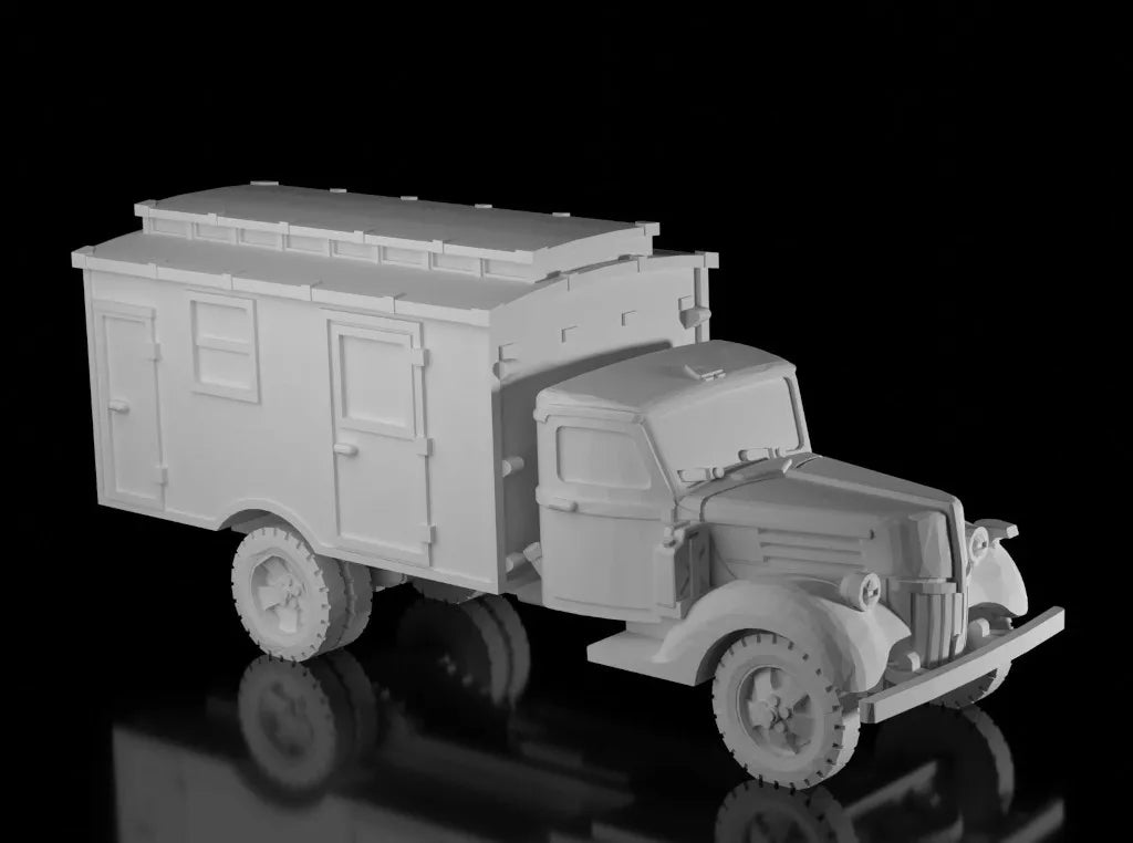 WW2 German Ford V3000 Ambulance. Unapainted Resin Model