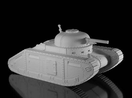 British Interwar Vickers Infantry Tank No.2. Unpainted Resin Model