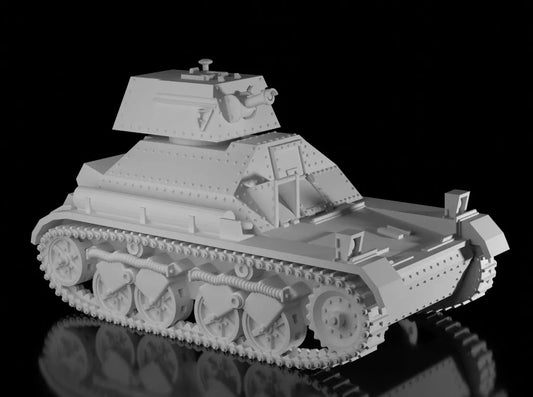 British Interwar Vickers Light Tank Mk.II. Unpainted Resin Model