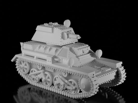 British Interwar Vickers Light Tank Mk.III. Unpainted Resin