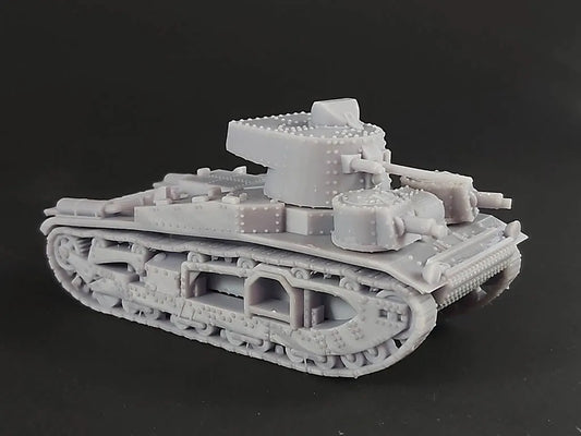 British Interwar Vickers Medium Mk.III Tank. Unpainted Resin