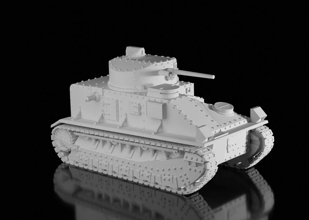 British Interwar Vickers Medium Mk.II Tank. Painted Resin Model