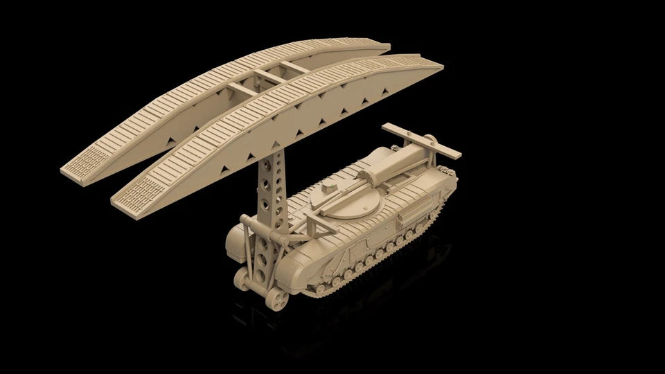 Churchill AVRE (Bridge Layer). Unpainted Resin Model