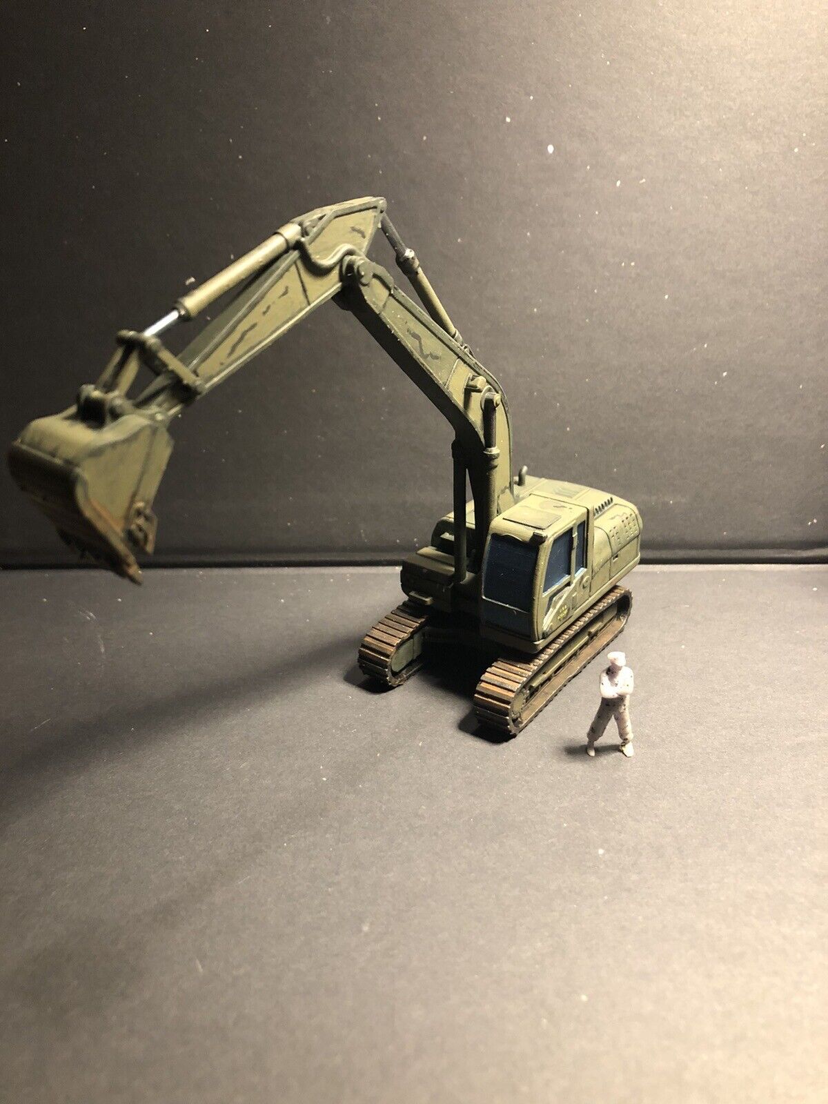 American Post War Caterpillar 320D Excavator. Painted Resin Model