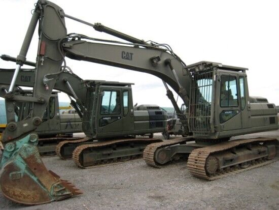 American Post War Caterpillar 320D Excavator. Painted Resin Model