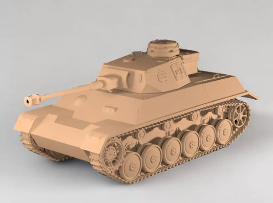 WW2 German Panzer IV Einheitsfargeshtelle. UNPainted Resin Model
