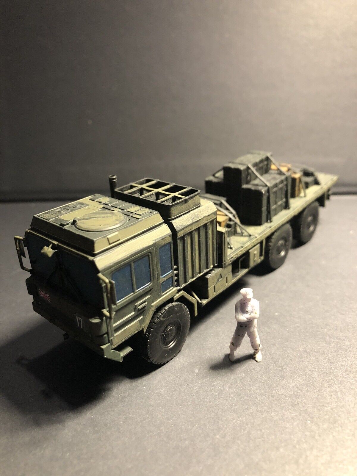 British Post War MAN HX58 Truck with Cargo. Painted Resin Model