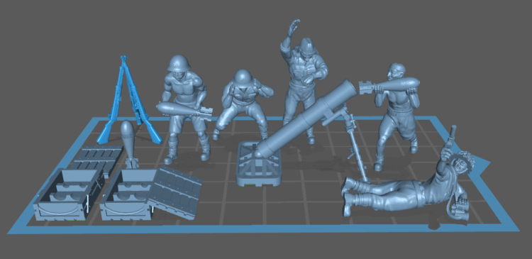 Japanese 150mm Mortar & Crew