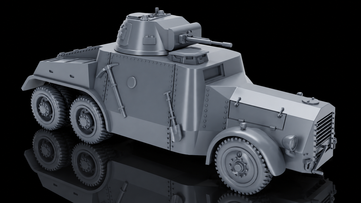 WW2 Irish Leyland Armoured Car. Painted Resin Model