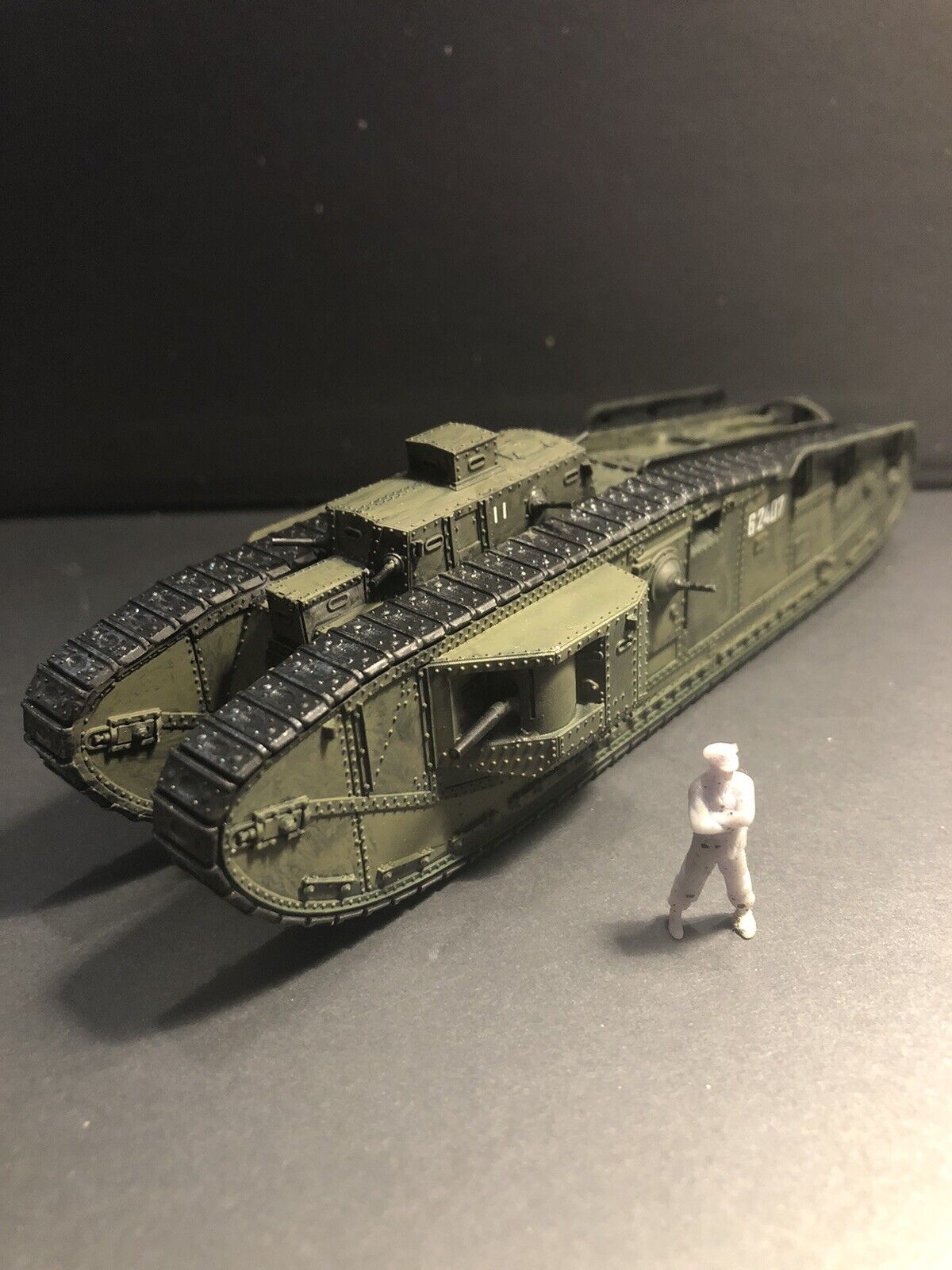 WW1 British Mk.VIII LIberty Tank. Painted Resin Model