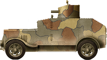 Japanese Interwar Type 92 Osaka Armoured Car. Painted Resin Model